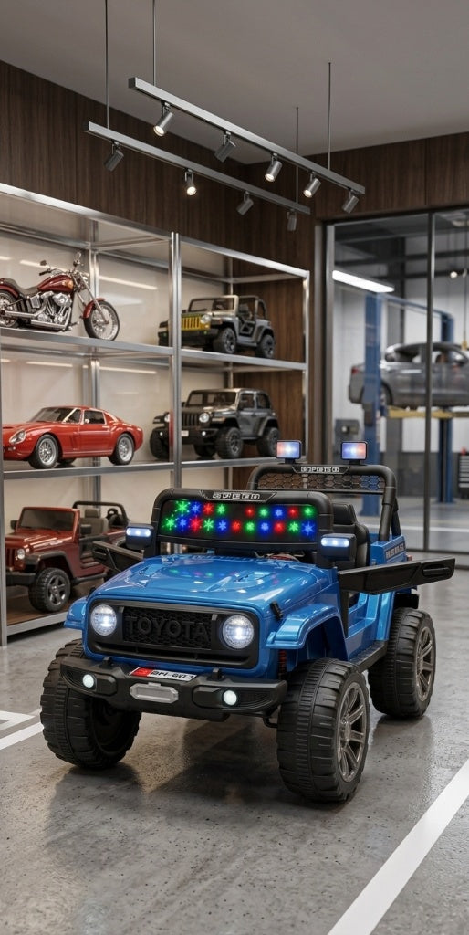 Blue Lights Kids' Ride-On Jeep