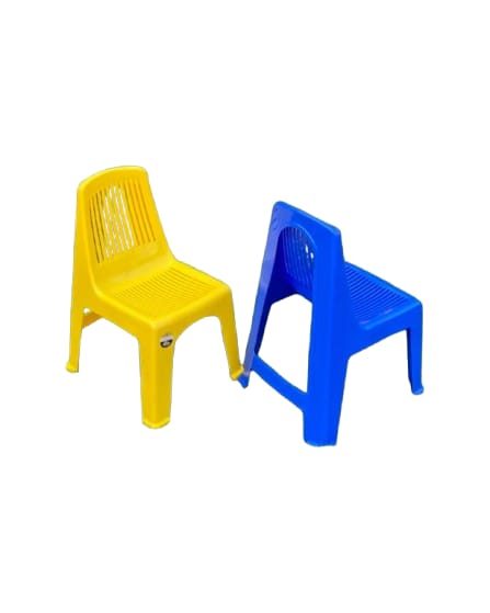 Plastic Chairs Set (Yellow & Blue)