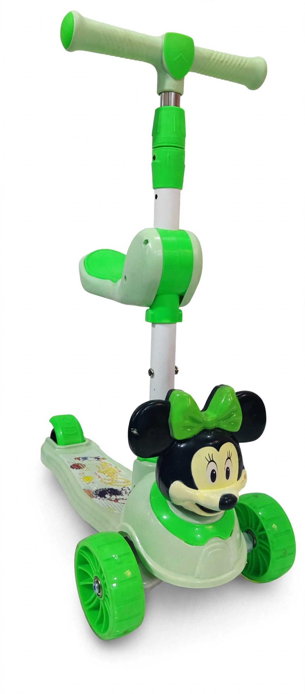 Model 524-2 Kids Scooter with Seat - Cute Mouse Bow Design