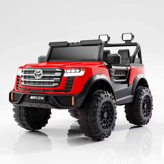 AON Toyota Land Cruiser Style Kids Ride-On Jeep - 12V 4x4 Electric Off-Road SUV