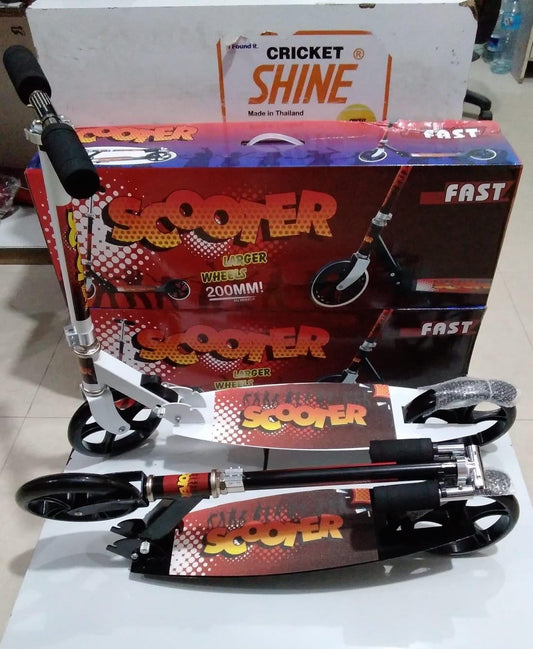 FAST 200MM Scooter - 2 Wheel Kick Scooter with Big Wheels, Foldable, Adjustable Height for Kids & Adults