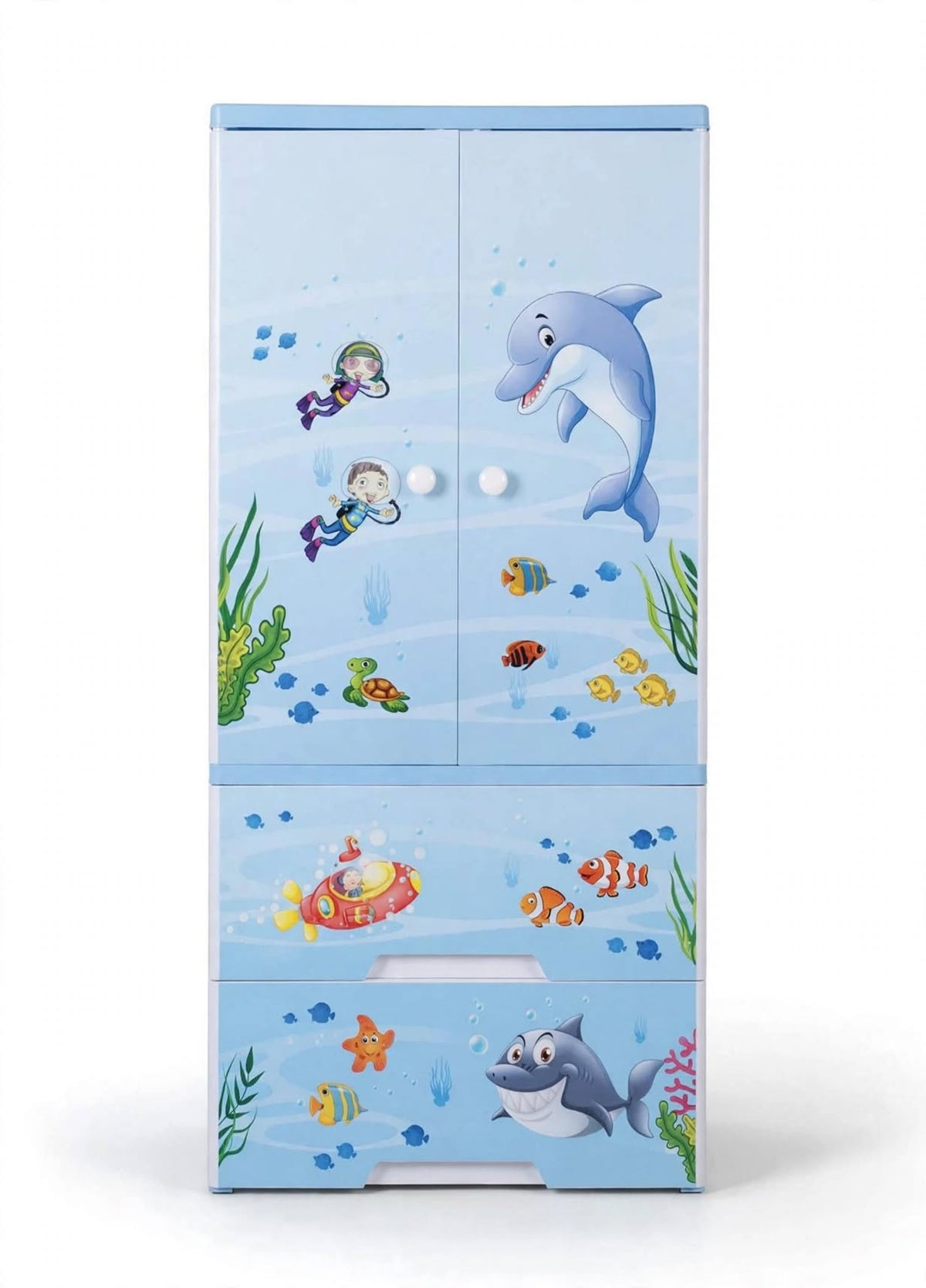 BabyZone 5 Layer Baby Almari - Ocean Blue Edition