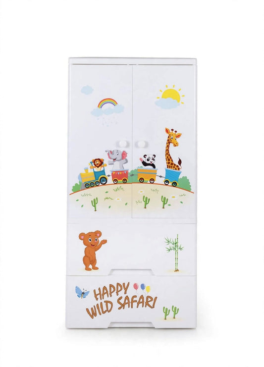 BabyZone Wardrobe 5 Layer - Safari Train Edition