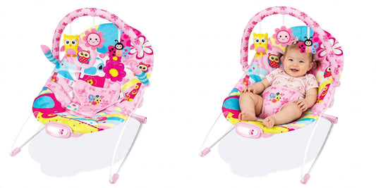 Mastela Pink Musical Bouncer for Baby Girls - Soothing Vibrations & Melodies  Full Description for Website / Daraz: