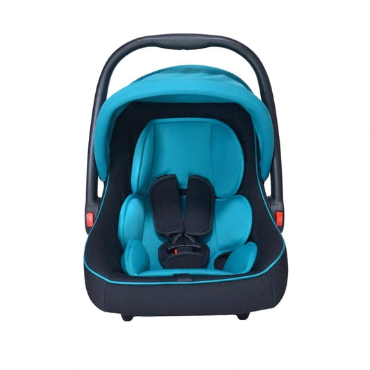 Baby Carry Cot - Car Seat with Canopy - Turquoise - 3-Point Safety Harness