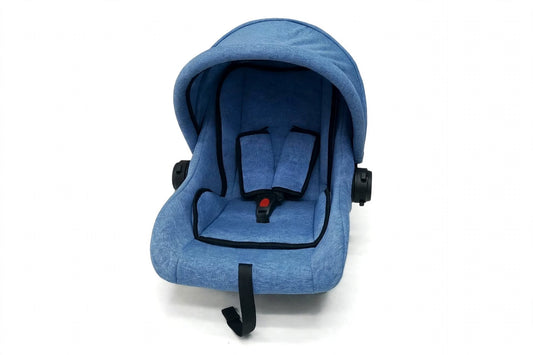 Baby Carry Cot Denim Blue - With Sun Canopy - Newborn
