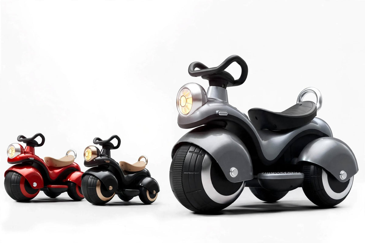 Bubble Wheel - Kids Electric 3-Wheel Balance Bike with Big Fat Tyres & LED Light (3 Colors)