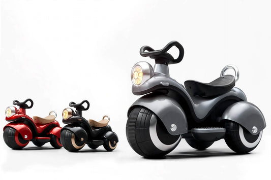 Bubble Wheel - Kids Electric 3-Wheel Balance Bike with Big Fat Tyres & LED Light (3 Colors)