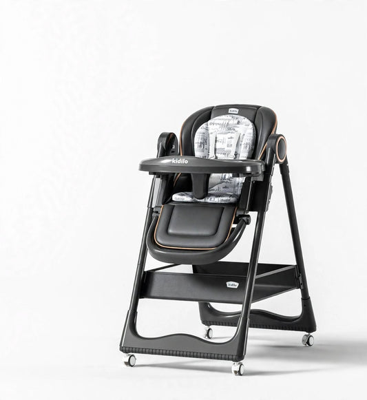 Kidilo 8166 Grey - 2-in-1 Baby Swing to High Chair - Convertible High Chair + Cradle Swing - G