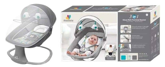 Mastela 3-in-1 Baby Bassinet Rocker with Mosquito Net