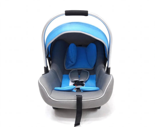 Bright Star Baby Carry Cot - Steel Handle Baby Car Seat with Canopy - 3-Point Harness - Newborn Carry Cot