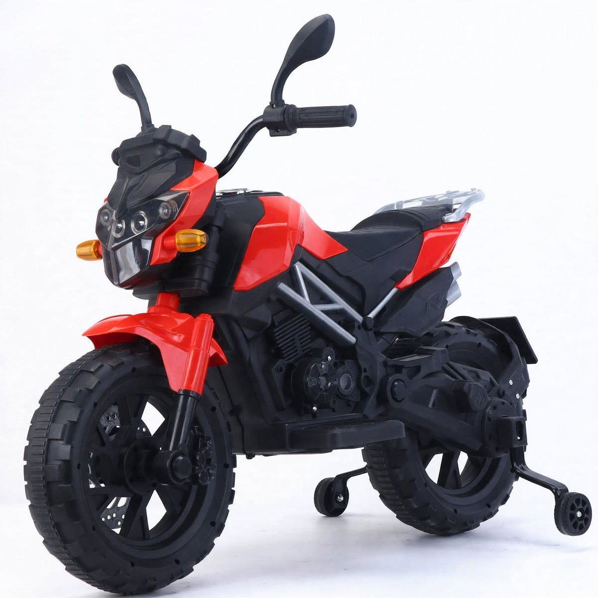 Street Fighter Naked - Kids Electric Heavy Bike with Fat Tyres & LED Lights