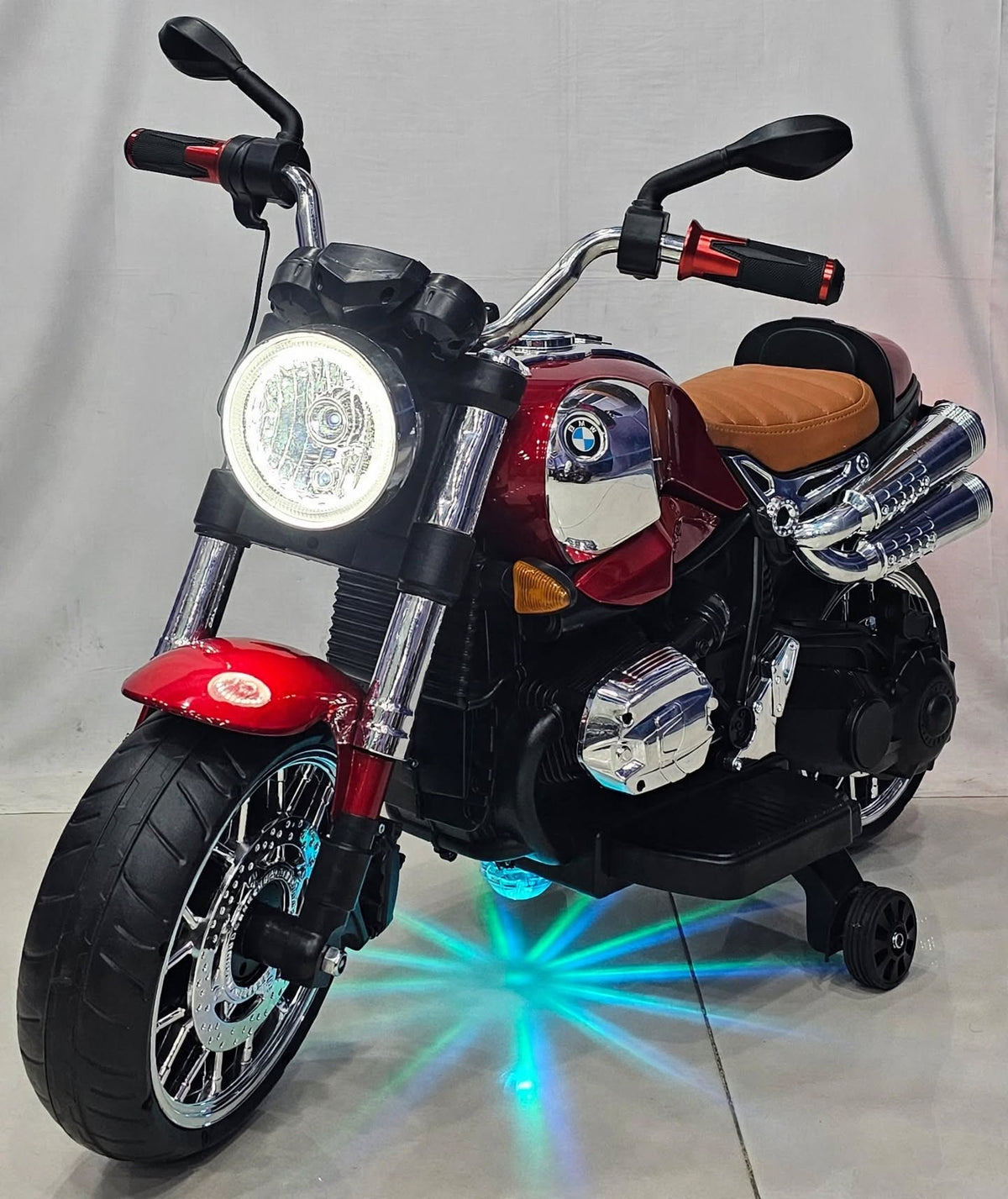 Royal Cruiser Classic - Kids Electric Chopper Bike with Big Headlight & Disco Lights