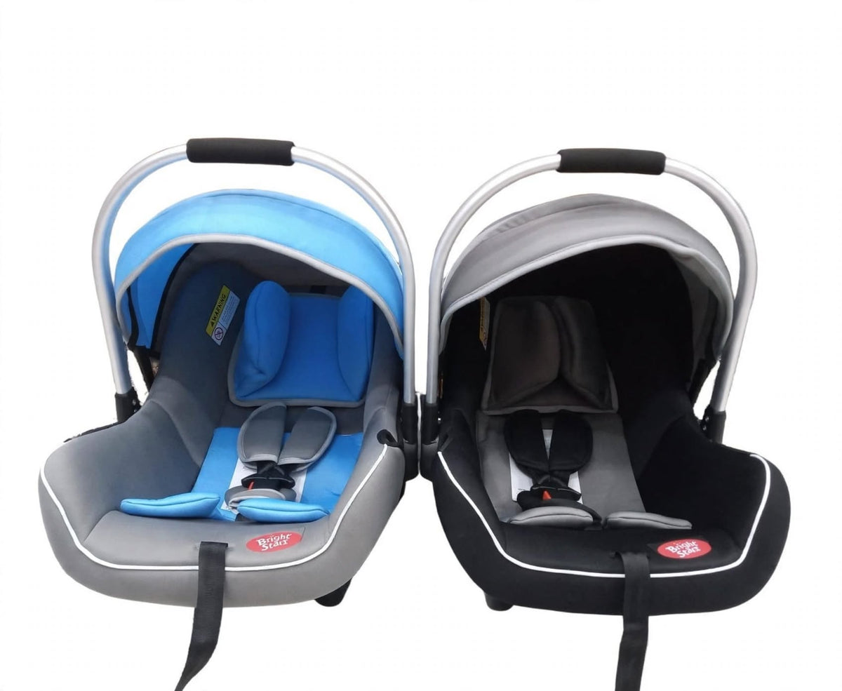 Bright Star Baby Carry Cot + Car Seat - Steel Handle - 2 Colors