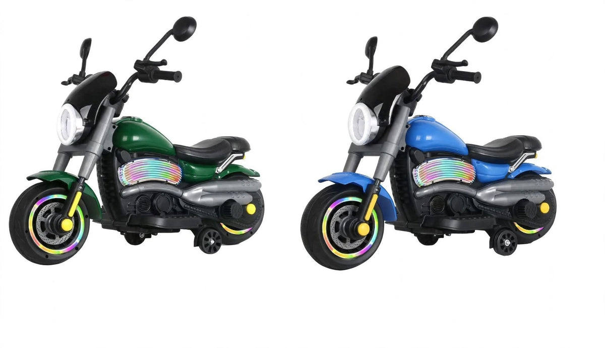 Rainbow Chopper - Kids Electric Chopper Bike with Dual Motors, Rainbow Wheel &amp; Engine Lights