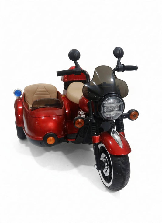 Sidecar Buddy - Kids Electric Bike with Sidecar, Double Seat & LED Lights